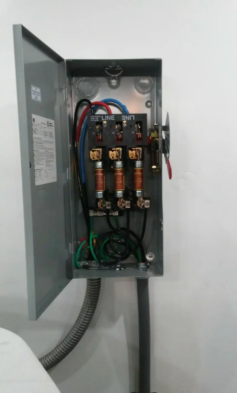 Three-phase disconnect switch installed for Electrical Wiring & Rewiring in Garner