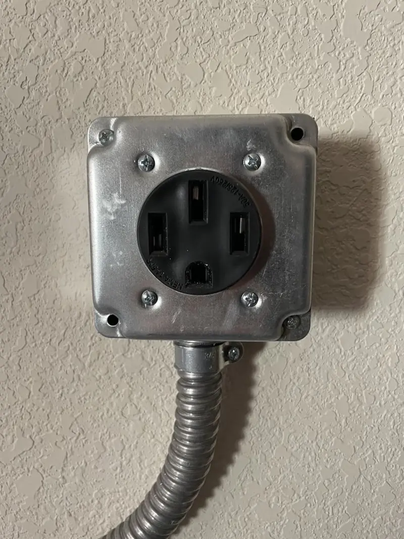 NEMA 14-50 outlet installed for Smart Home Electrical in Garner